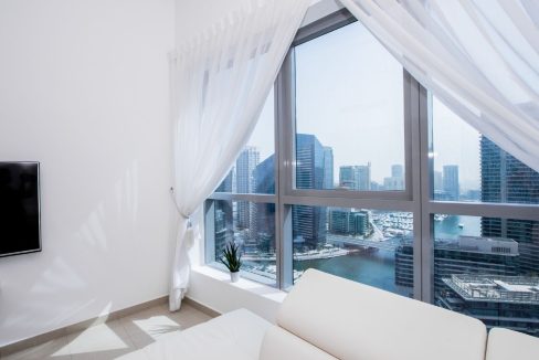 1BR with Full Marina View | Bay Central Tower-14