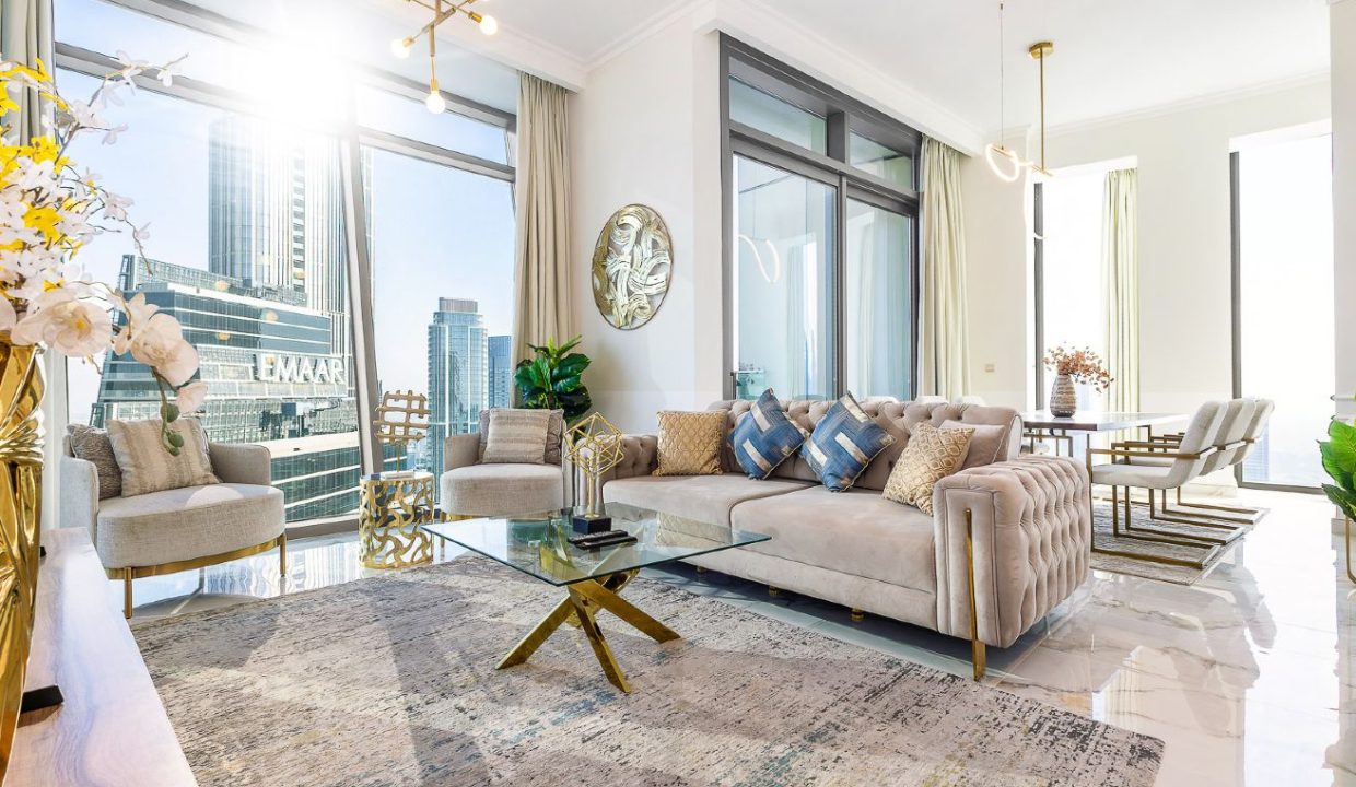 3BR + Maid | Burj Khalifa View | High Floor-3