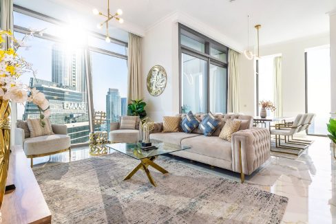 3BR + Maid | Burj Khalifa View | High Floor-3