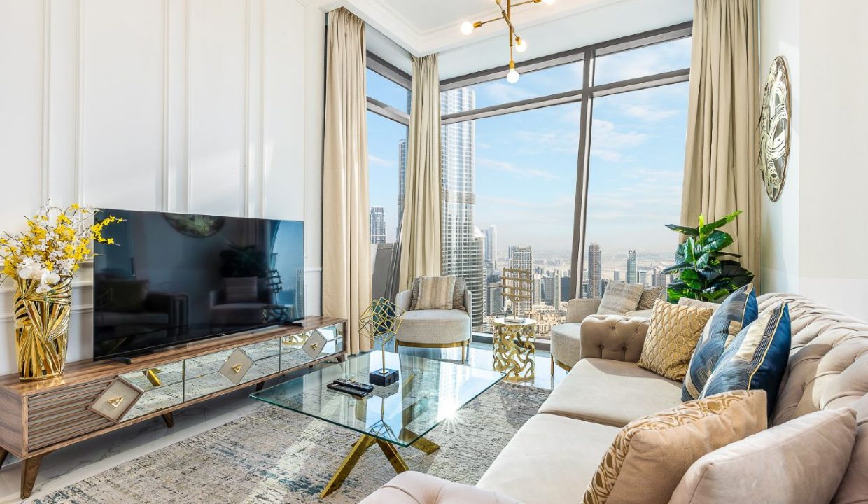 3BR + Maid | Burj Khalifa View | High Floor-1