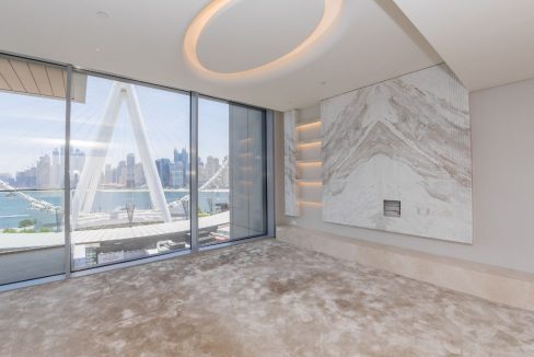 Elegant 3BR+Maid | Panoramic Sea & Ain Dubai View-20