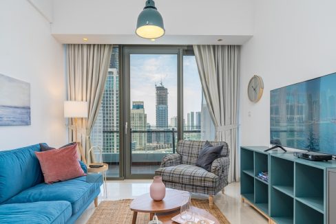 Fully Furnished 2-BR with Full Marina View-24