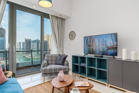 Fully Furnished 2-BR with Full Marina View-25